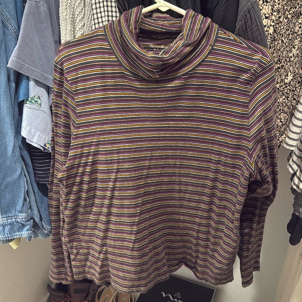Madewell stripped turtleneck